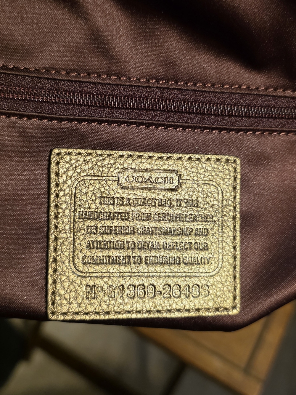Coach NWT Jeweled Madison Flap Bronze Leather Shoulder Bag 26483 - Picture 7 of 12